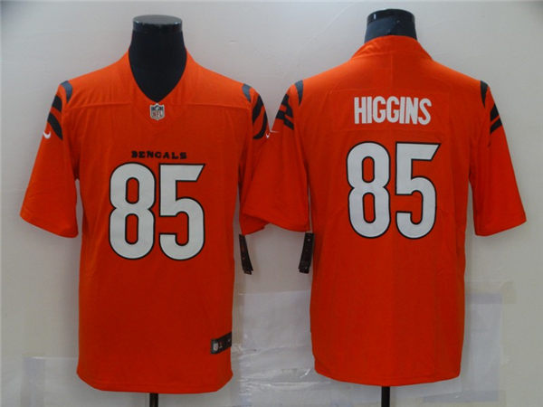 Men's Cincinnati Bengals #85 Tee Higgins 2021 Nike Orange Alternate Vapor Limited Jersey