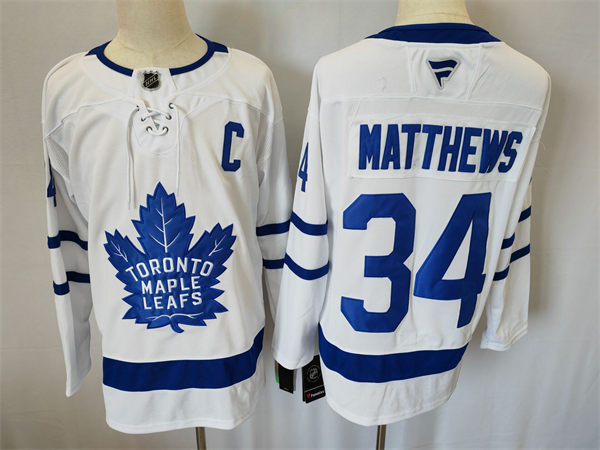 Mens Toronto Maple Leafs #34 Auston Matthews Fanatics Away White Player Jersey