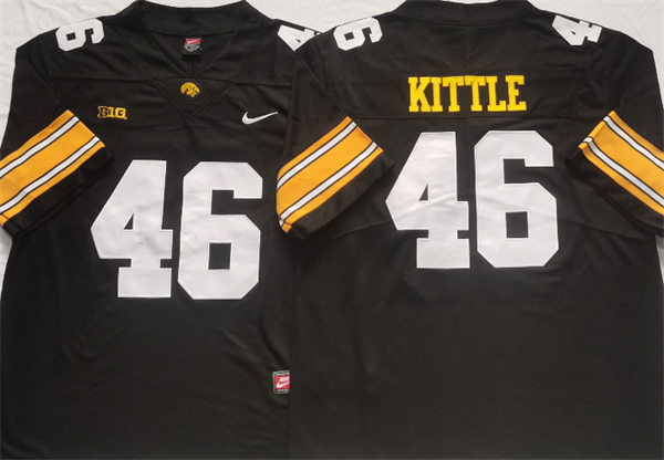 Men's Iowa Hawkeyes #46 George Kittle Nike Black NCAA College Football Jersey Men's Iowa Hawkeyes #46 George Kittle Nike Black NCAA College Football Jersey