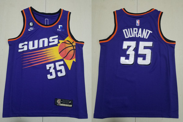Mens Phoenix Suns #35 Kevin Durant Nike Purple 2022-23 Classic Edition Swingman Jersey