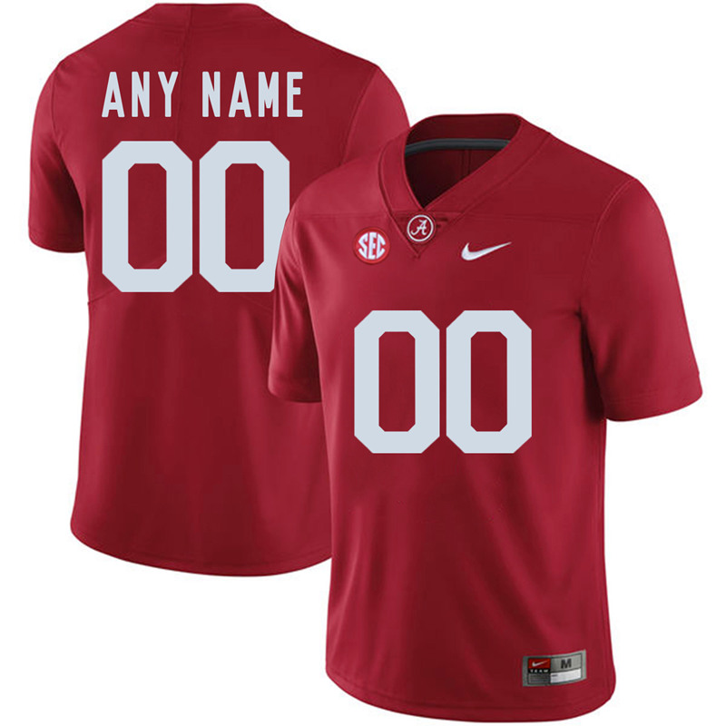 Mens Customized Alabama Crimson Tide red Personalized College Football Jerseys