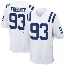 Mens Indianapolis Colts Retired Player #93 Dwight Freeney Nike White Vapor Limited Jersey