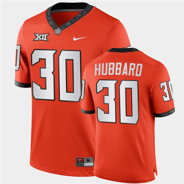 Men's Oklahoma State Cowboys #30 Chuba Hubbard Nike Orange College Football Jersey