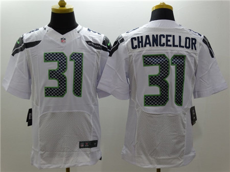 Men's Nik Seattle Seahawks #31 Kam Chancellor Elite White