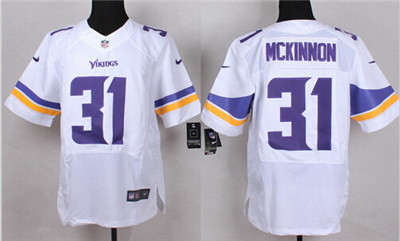 Men's Minnesota Vikings #31 Jerick McKinnon 2013 Nike White Elite Jersey