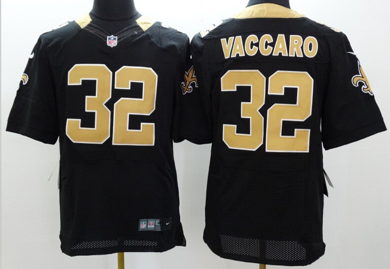 Men's  New Orleans Saints #32 Kenny Vaccaro Black Nike Elite Jersey