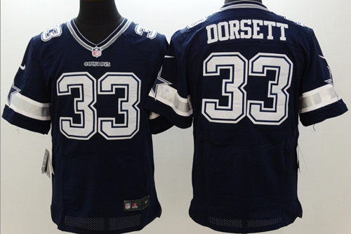 Men's Dallas Cowboys #33 Tony Dorsett Blue Nik Elite Jersey