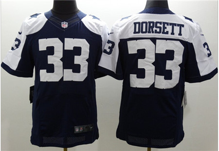 Mens Nike Elite Jersey  Dallas Cowboys #33 Tony Dorsett Blue Thanksgiving