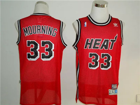 Miami Heat #33 Alonzo Mourning Red Swingman Mitchell&Ness Jersey