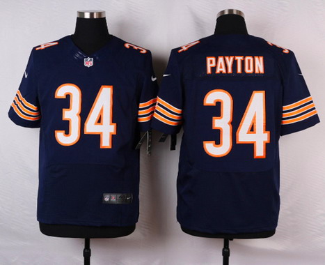 Mens Nike Chicago Bears #34 Walter Payton Blue Elite Jersey