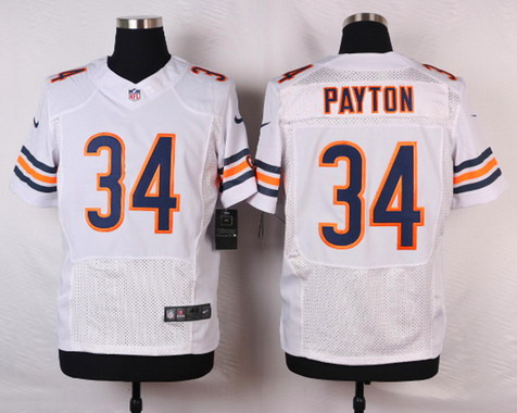 Nike Chicago Bears #34 Walter Payton White Elite Jersey