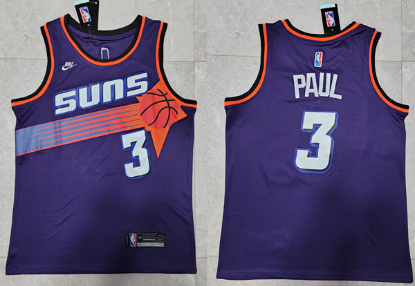 Mens Phoenix Suns #3 Chris Paul Nike Purple 2022-23 Classic Edition Swingman Jersey