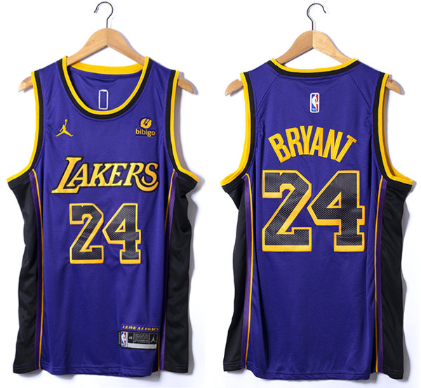 Mens Los Angeles Lakers #24 Kobe Bryant 2022-23 New Uniform Purple Statement Edition Jersey