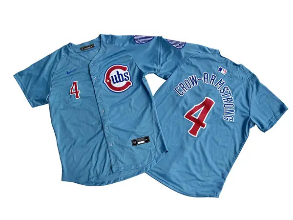 Mens Chicago Cubs #4 Pete Crow-Armstrong Nike Blue Alternate Limited Jersey