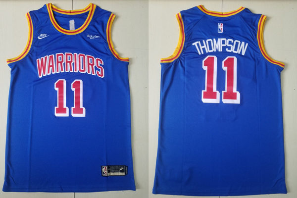 Mens Golden State Warriors #11 Klay Thompson Royal Classic Edition Origins Jersey