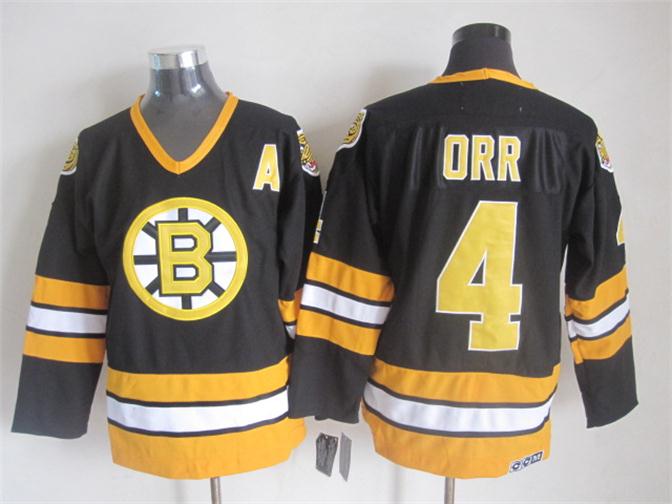 Boston Bruins #4 Bobby Orr 1975 CCM Vintage Throwback Heroes of Hockey Jersey