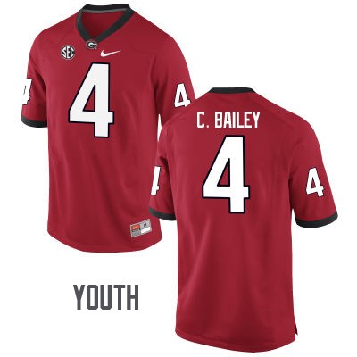 Youth Georgia Bulldogs #4 Champ Bailey Red Stitched College Football 2016 Nike NCAA Jersey