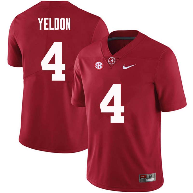Men's Alabama Crimson Tide #4 T.J. Yeldon Nike Red Football Jersey