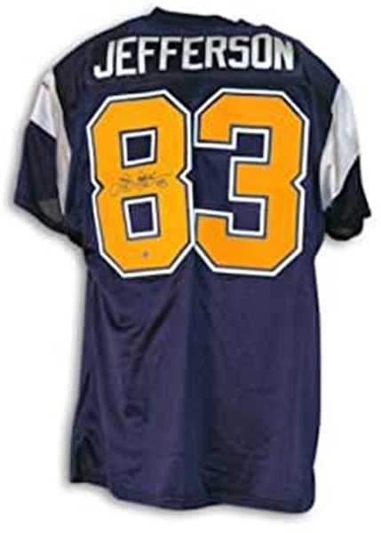 Men's San Diego Chargers #83 John Jefferson Navy Blue Throwback Football Jersey