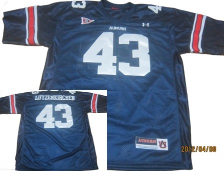 Men's Auburn Tigers #43 Philip Lutzenkirchen Navy Blue Jersey