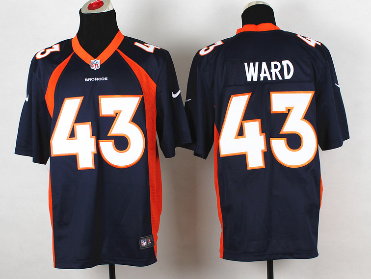 Men's Denver Broncos #43 T.J. Ward Blue Nik Elite Jersey