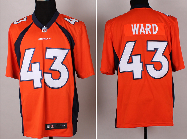 Men's Denver Broncos #43 T.J. Ward Orange Nik Elite Jersey