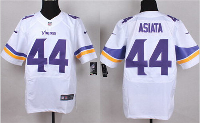 Men's Minnesota Vikings #44 Matt Asiata 2013 Nike White Elite Jersey