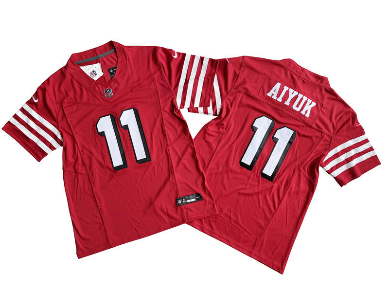 Men's San Francisco 49ers #11 Brandon Aiyuk Nike Scarlet Alternate 2023 F.U.S.E. Vapor Limited Jersey