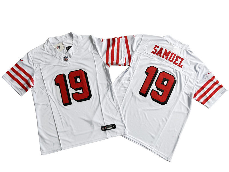 Men's San Francisco 49ers #19 Deebo Samuel Nike White Alternate 2023 F.U.S.E. Vapor Limited Jersey