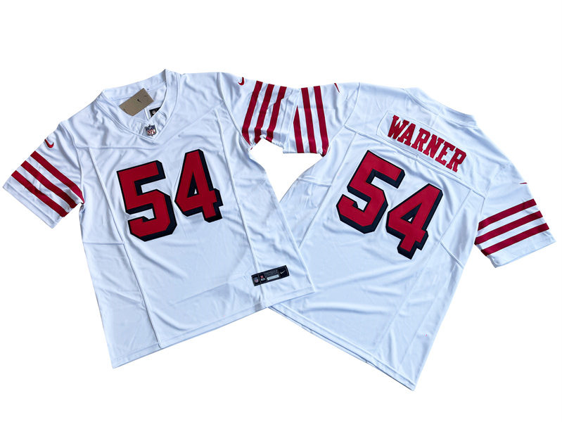 Men's San Francisco 49ers #54 Fred Warner Nike White Alternate 2023 F.U.S.E. Vapor Limited Jersey