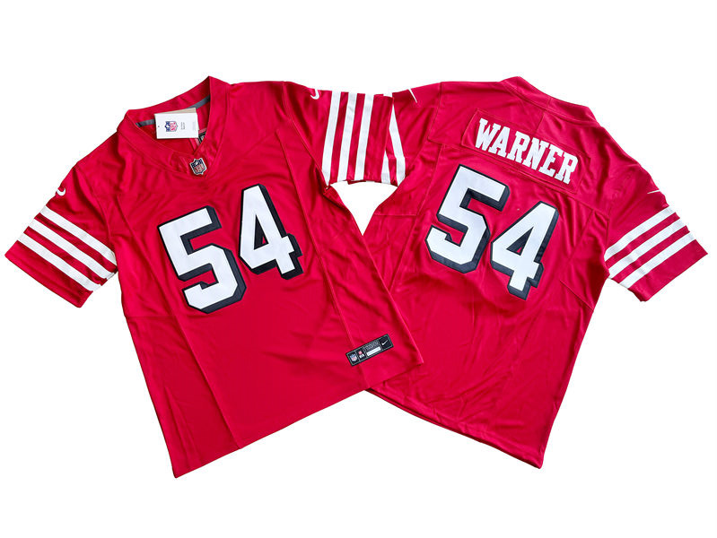 Mens San Francisco 49ers #54 Fred Warner Nike Scarlet Alternate 2023 F.U.S.E. Vapor Limited Jersey