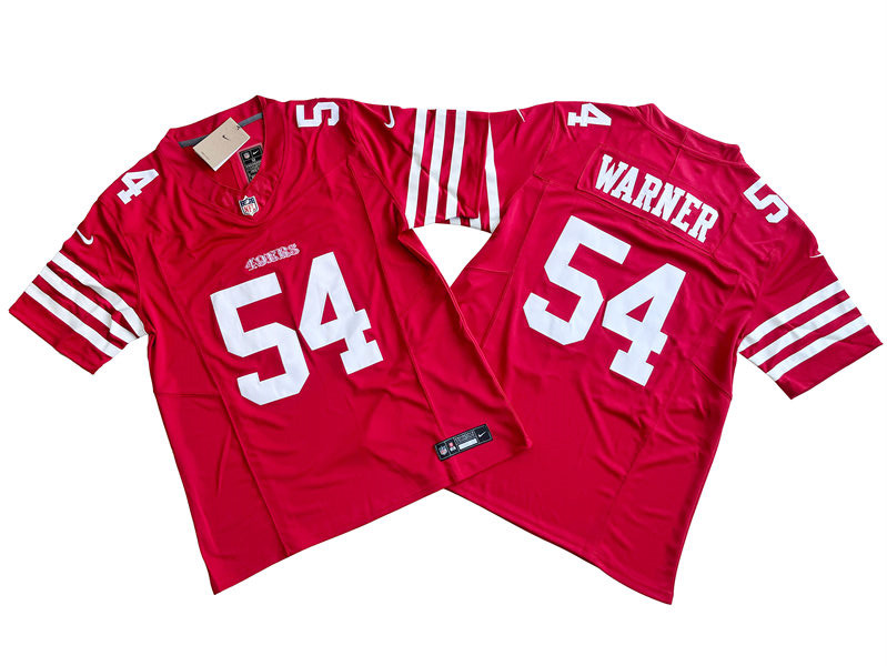 Men's San Francisco 49ers #54 Fred Warner Nike Scarlet 2023 F.U.S.E. Vapor Limited Jersey