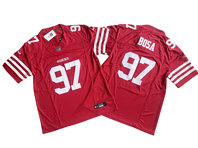Men's San Francisco 49ers #97 Nick Bosa Nike Scarlet 2023 F.U.S.E. Vapor Limited Jersey