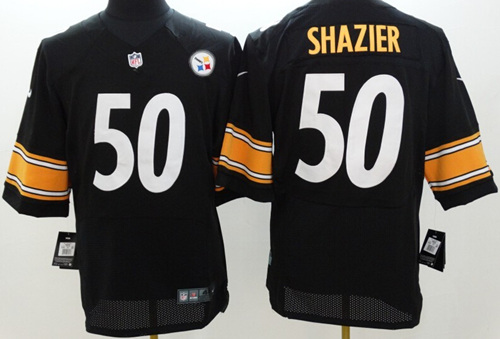 Men's Pittsburgh Steelers #50 Ryan Shazier Black Nik Elite Jersey