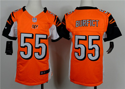 Kid's Cincinnati Bengals #55 Vontaze Burfict Orange Nik Game Jersey