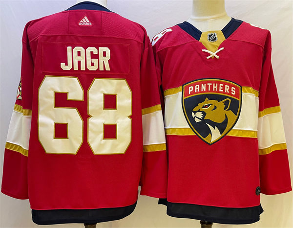 Men's Florida Panthers Retired Player #68 Jaromir Jagr adidas Red Home Jersey