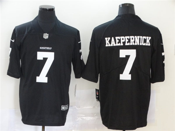 Men's San Francisco 49ers #7 Colin Kaepernick Black IM WITH KAP Limited Edition Jersey