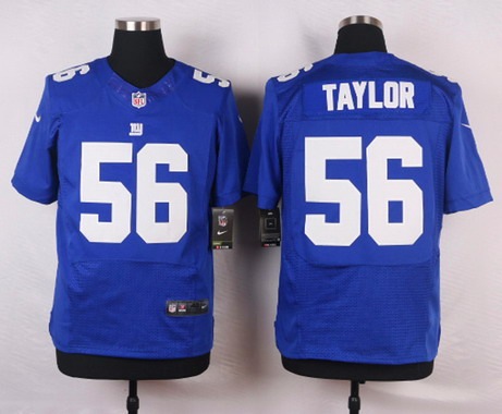 Mens New York Giants Throwback Player #56 Lawrence Taylor Blue Nik Elite Jersey