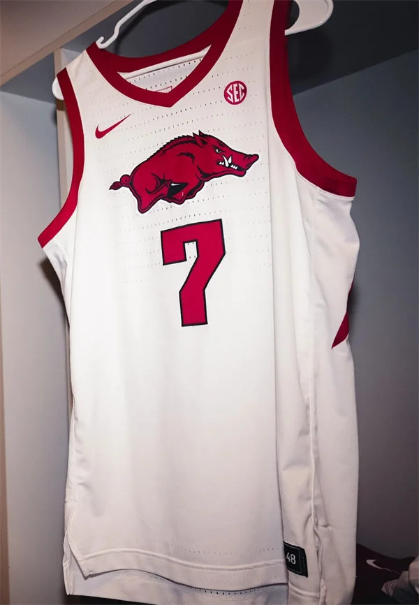 Arkansas Razorbacks #7 Trevon Brazile 2025 White College Basketball Special Edition Jersey
