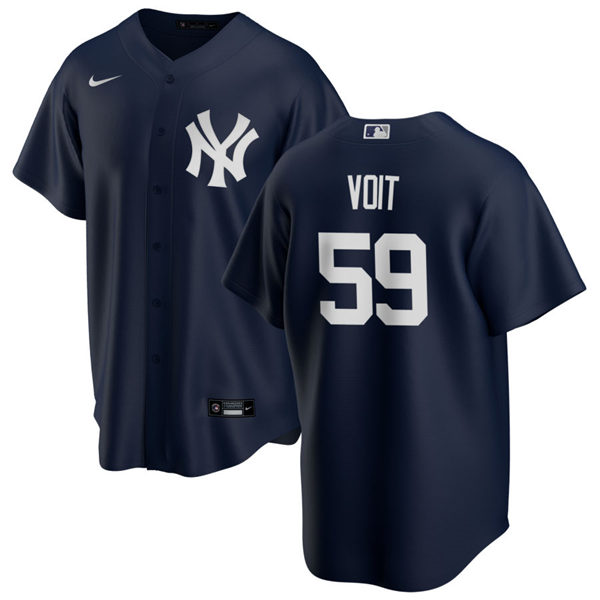Mens New York Yankees #59 Luke Voit Nike Navy Alternate With Name Cool Base Jersey