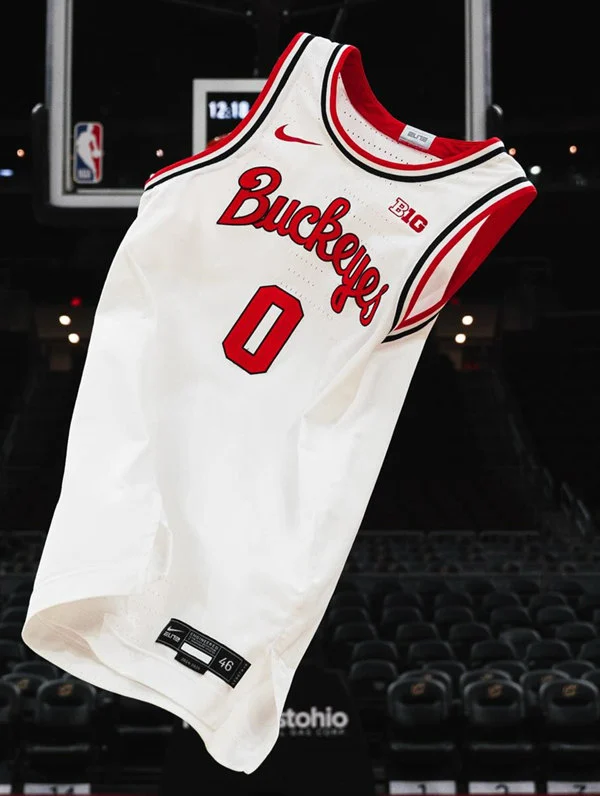 Mens Ohio State Buckeyes #0 John Mobley Jr. Nike White Turning Back The Clocks 1980'S RETRO Basketball Jersey