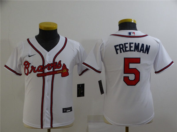 Womens Atlanta Braves #5 Freddie Freeman Nike Home White Cool Base Jersey