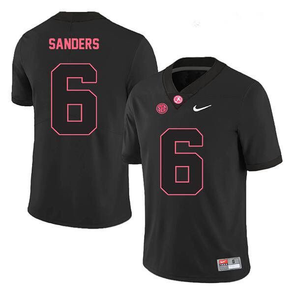 Mens Alabama Crimson Tide #6 Trey Sanders Nike Blackout Football Jersey