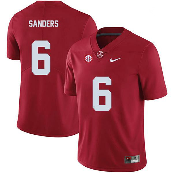 Men's Alabama Crimson Tide #6 Trey Sanders Nike Crimson College Game Football Jersey