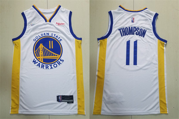 Men's Golden State Warriors #11 Klay Thompson Nike White Association Edition Swingman Jersey