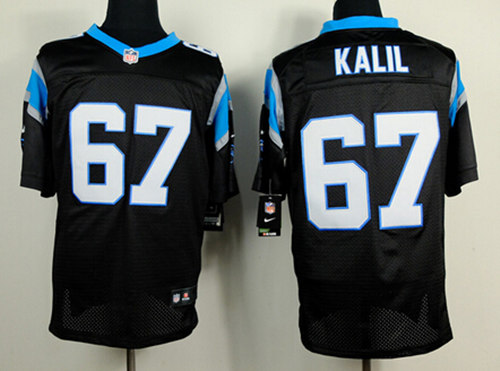 Mens Nike NFL Elite Jersey Carolina Panthers #67 Ryan Kalil Black