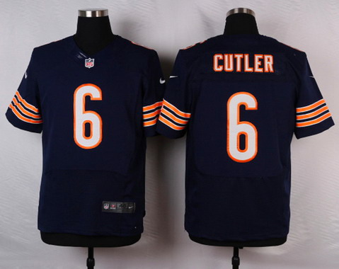 Nike Chicago Bears #6 Jay Cutler Blue Elite Style Jersey