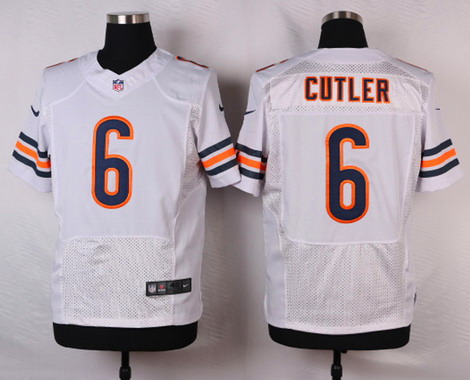 Nike Chicago Bears #6 Jay Cutler White Elite Jersey