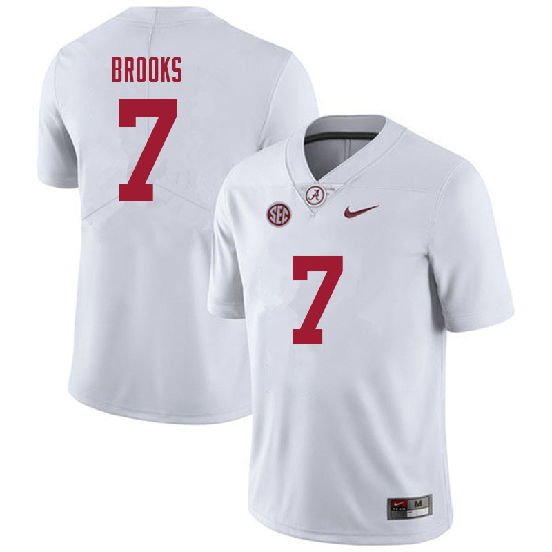 Mens Alabama Crimson Tide #7 Ja'Corey Brooks Nike White College Football Game Jersey