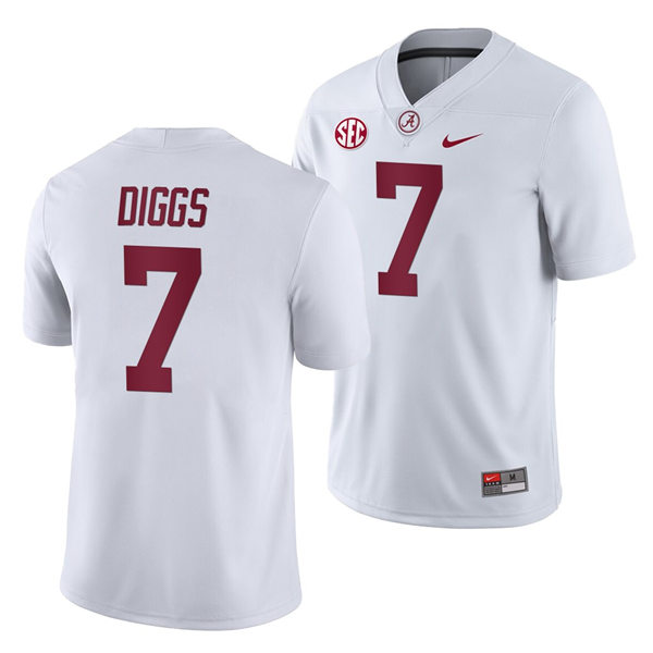 Trevon Diggs Alabama Crimson Tide Men's Jersey - #7 NCAA White Game